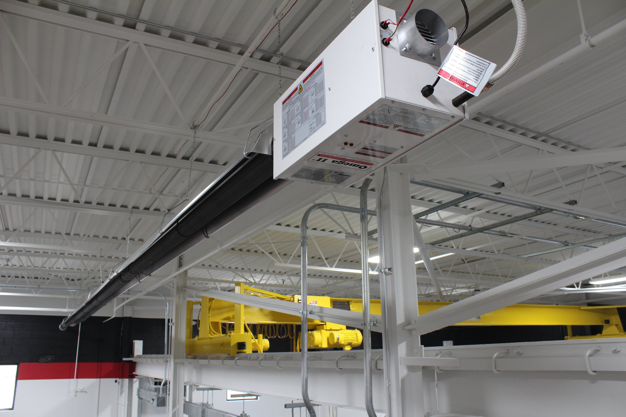 A radiant infrared heat system.