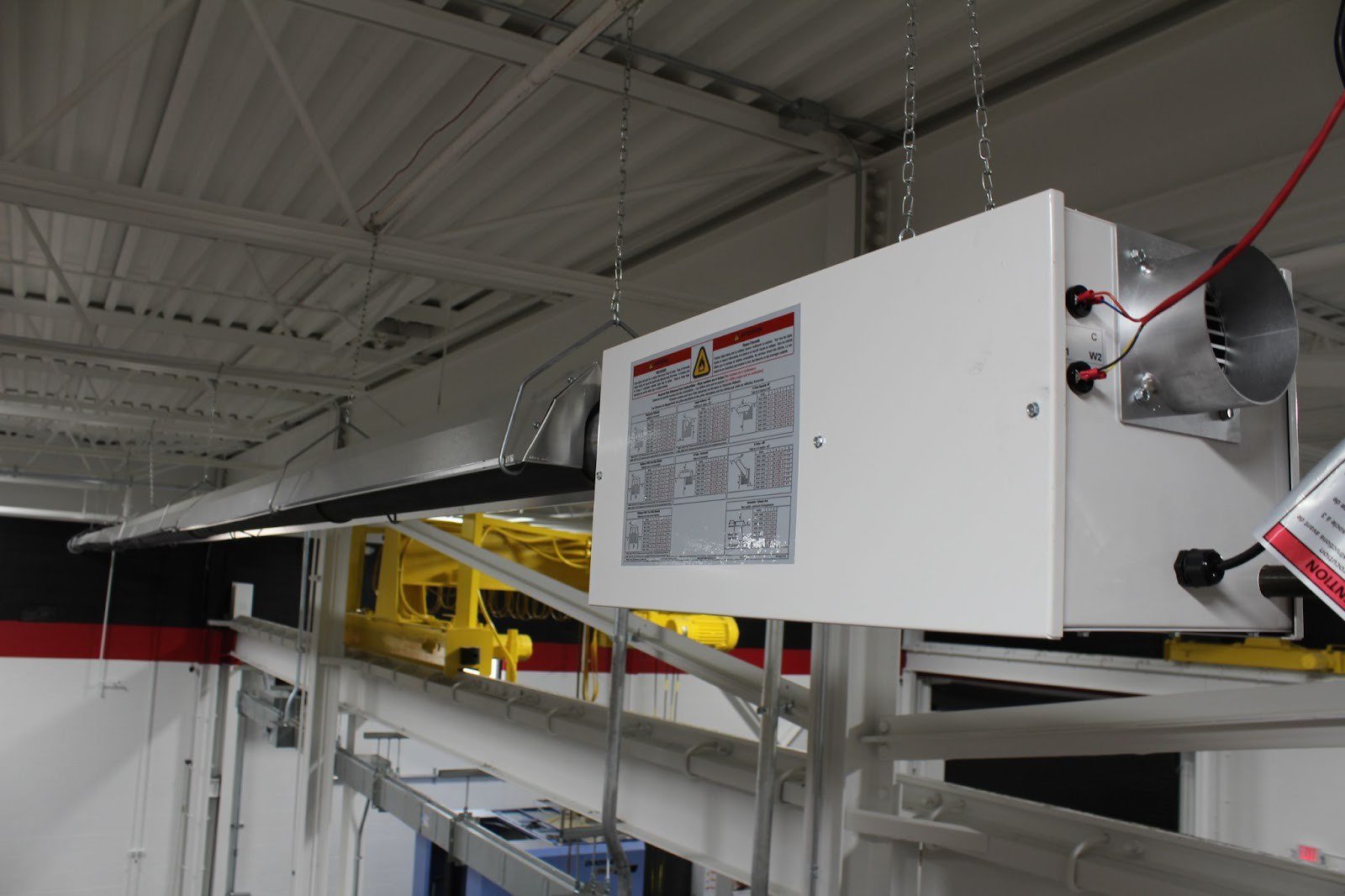 A radiant tube heater.