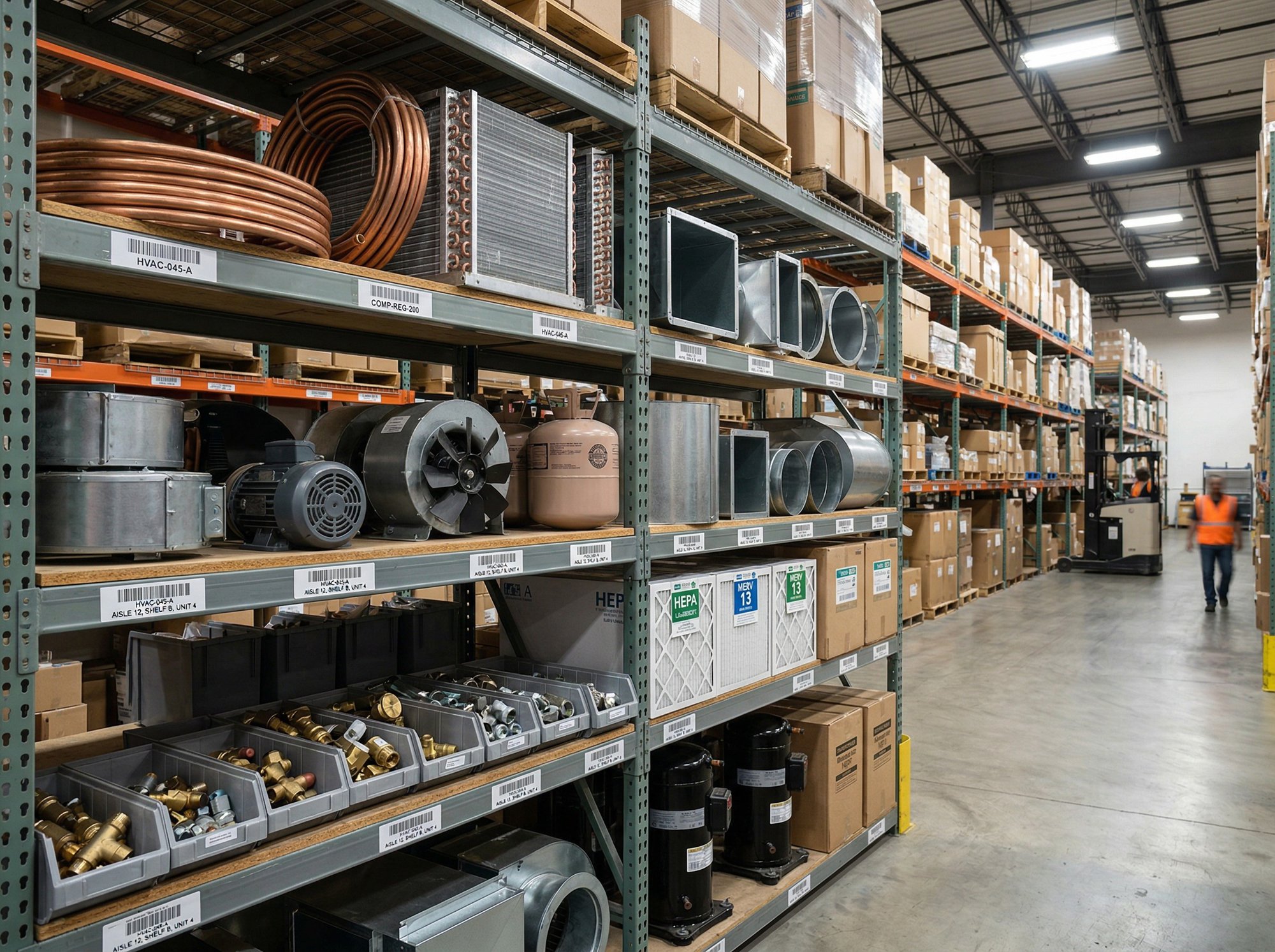 a typical HVAC warehouse requires a heating system