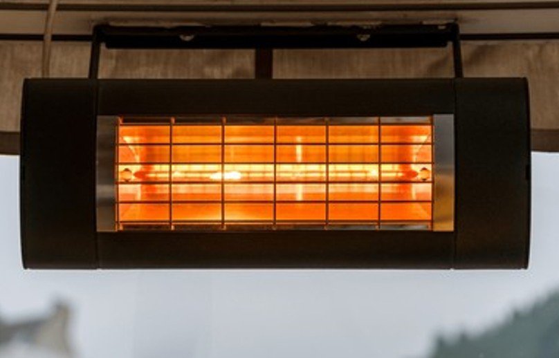 Wall-mounted infrared patio heater