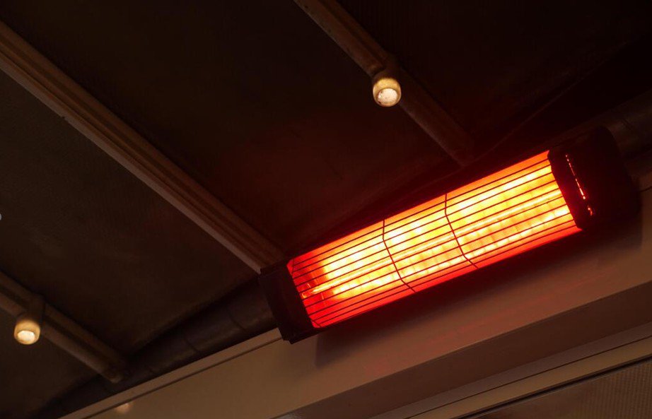 spot heating with an infrared heater.